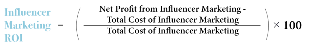 formula roi of influencer marketing